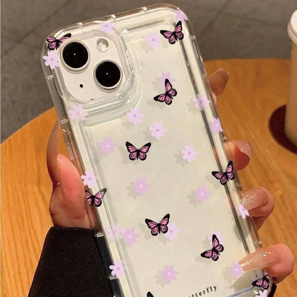 ⚠️Clearance iPhone 14/Pro/Pro Max Cute Butterfly And Flowers Phone Case - Picture 3 of 3